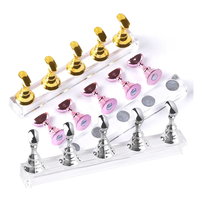 5 pièces/paquet Support magnétique pour vernis à ongles, présentoir d'entraînement, présentoir doré, argenté, rose doré, présentoir pour vernis gel, outils