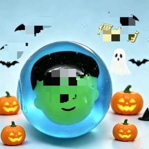 Nuevo Juguete Antiestrés de Azúcar de Malta que Brilla en la Oscuridad para Halloween, con Forma de Cabeza de Calabaza, de Rebote Lento - Product Image 3