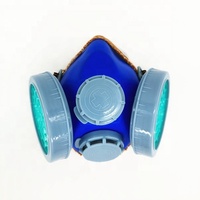 Masque à gaz industriel de sécurité au travail HS 1002, respirateur chimique, lunettes de sécurité, réutilisable, matériau PVC 3 couches, pince-nez réglable