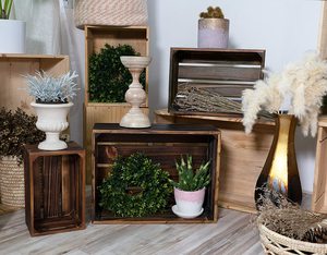 स्टॉक लकड़ी उपहार बीयर शराब फल टोकरा लकड़ी आयोजक टोकरी पैकेजिंग सजावटी बक्से - Product Image 3