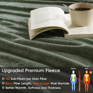 Olive màu xanh lá cây giá rẻ tất cả các mùa nhà máy bán buôn Đồng bằng phong cách rắn màu flannel giường chăn flannel chăn cho nhà - Product Image 5