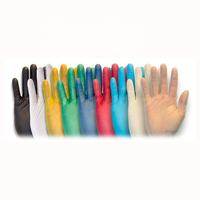 Gants en nitrile bleus jetables sans poudre, boîte de 100 pièces, utilisation en beauté, bon prix