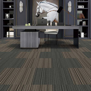 พรมปูพื้นแบบโมดูลาร์ขนาดใหญ่ 50x50 ซม. ผลิตจากโพลีโพรพิลีน สำหรับห้องนั่งเล่น ขายส่งจากโรงงาน ป้องกันการลื่น ป้องกันไฟฟ้าสถิต ติดตั้งง่าย - Product Image 3