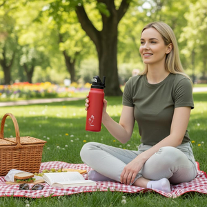 Borraccia Sportiva in Acciaio Inox a Doppia Parete con Isolamento Sottovuoto 12oz/22oz/24oz/32oz, Bicchieri da Viaggio Ecologici con Coperchi Termici - Product Image 4