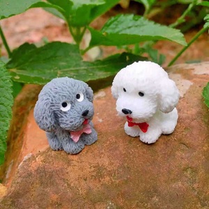 Mainan Ornamen Teddy DIY, Patung Hewan Piaraan Anjing Miniatur Kerajinan Boneka Hewan Piaraan Dekorasi Taman - Product Image 5