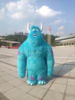 Funtoys MOQ 1 PIÈCE Costume de mascotte gonflable de personnage de dessin animé Monstre bleu Sully Vêtement en peluche pour événement festif
