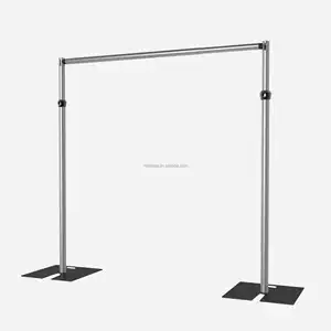 Portable Adjustable Aluminium Alloy Pole And Drape Backdrop Stand For Wedding