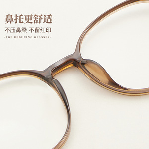 Monture de lunettes ovale marron caramel style français, anti-lumière bleue, monture complète unisexe, origine Danyang - Product Image 3