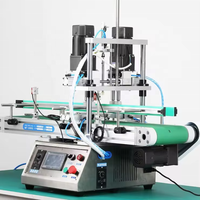 Machines de capsulage pneumatiques automatiques de couvercle de bouchage de vis de bureau pour l'eau et la nourriture de boisson en plastique ronde pour les bouteilles en verre
