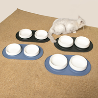 Bols en céramique écologiques de haute qualité pour animaux de compagnie, aspirateur à double paroi, logo personnalisé pour chats et chiens
