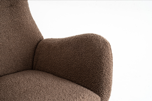 Sillón Glider Moderno de Tela Teddy con Características de Seguridad, Cómodo Sillón <span class=keywords><strong>Mecedora</strong></span> con Bolsillo Lateral - Product Image 3