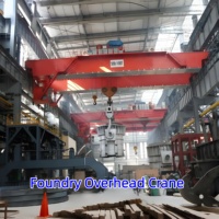 Grue à pont métallurgique à charge lourde Outech, grue industrielle suspendue pour usine sidérurgique, moteur PLC, capacité de levage personnalisée