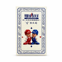Cartes à Jouer Scéniques de Luxe Personnalisées Maldives 280gsm, Jeu de Poker à Cœur Bleu, Vente en Gros OEM, Logo Personnalisé, Cadeau Familial, Boîte en Papier Portable