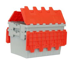 <span class=keywords><strong>Caisse</strong></span> de déménagement en plastique pile et nid de bonne qualité à bas prix avec couvercle à charnière - Product Image 3