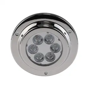 Carcasa de acero inoxidable 12V Luz blanca azul Barco subacuático 12W Luz de navegación LED