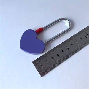 Gembok Mini 45mm Logo OEM, kunci tanpa kunci hati cinta paduan seng kotak hadiah pernikahan kunci Anti Maling Properti - Product Image 4