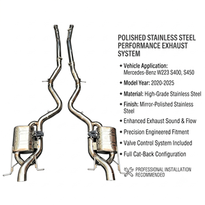 Vortex International-Trader Preferred Stainless Tubing For Mercedes-Benz W223 S400 S450 2020-2025 - Product Image 1
