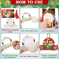 Marco de Fotos Navideño Colgante, Adornos de Madera para Árbol de Navidad, Decoración con Marco para Fotos, Recuerdo Familiar para las Fiestas