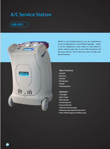 Estación de Servicio de Aire Acondicionado AIR-093, Compatible con Vehículos Híbridos, con Función de Recuperación de Aceite del Compresor (COR) para R134A - Product Image 5