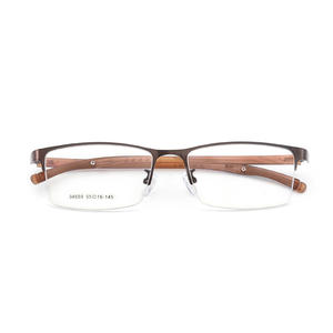 Lunettes de vue rectangulaires demi-cerclées Danyang 34559, verres en acrylique, antidérapantes, unisexes, montures en alliage réglables - Product Image 1
