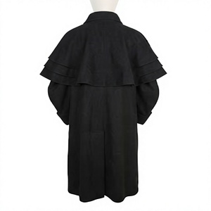 Manteau gothique pour homme, style capuchon médiéval, avec épaulettes superposées, vintage, pour Halloween, cosplay et costumes de scène - Product Image 5