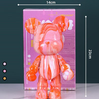 Ours en résine fluide, cool et créatif, ornement DIY, embryons blancs peints à la main, tendance, ours cool et violent, jouets