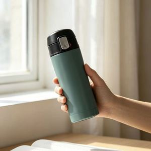 Vaso Térmico de Viaje Japonés con Tapa Abatible Pop Lock de 450 ml, Aislado, de Acero Inoxidable 304, para Auto, Regalo Corporativo, Venta al Por Mayor - Product Image 1