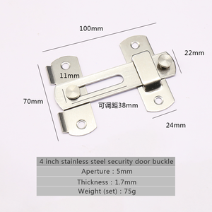 घरेलू स्टेनलेस स्टील 3 इंच 4 इंच विरोधी चोरी दरवाजा कुंडी ताला खिड़की बकसुआ ताला - Product Image 5