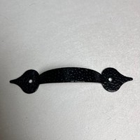 Poignées de meuble en fer noir martelé en forme de goutte d'eau pour armoires, tiroirs et penderies