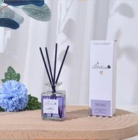 Diffuseur de parfum d'ambiance 50ML sans flamme avec bâtonnets décoratifs en fleurs séchées, désodorisant à bâtonnets parfumés aux fleurs