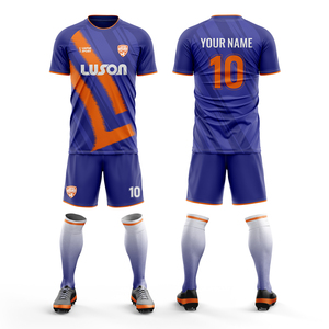 Maillot de football personnalisable LUSON, jaune vitalité, vert, équipement d'équipe, uniformes avec personnalisation du nom et du numéro pour le football - Product Image 5