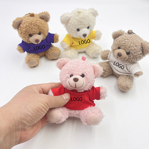 Regalo de promoción Logotipo personalizado Impresión en camiseta Mini Animal oso de peluche Llavero de oso de peluche - Product Image 4
