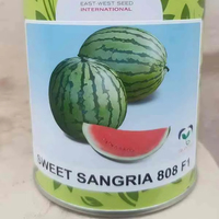 Pot de graines de pastèque Sweet Sangria à impression personnalisée, en acier coloré par pulvérisation avec étiquette en papier enveloppante, vente en gros