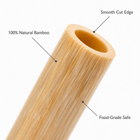 Pailles en bambou naturel lisses, sans éclats, de qualité alimentaire, réutilisables, écologiques, pour jus et bubble tea, vente en gros, personnalisables
