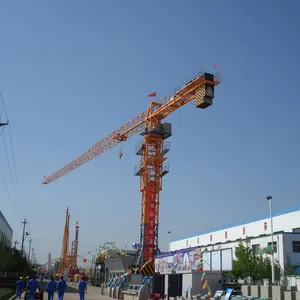 PT5510 New Tower Crane With 6 To 10 Ton Load Capacity Fitted With Core Components Motor Bearing PLC Gear Engine