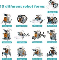 Mainan Robot tenaga surya pendidikan 13-in-1, Stem baru 190 buah Diy Kit percobaan sains bangunan untuk Robot mainan edukasi anak-anak