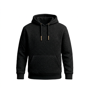 Sweat-shirts à capuche pour hommes avec logo personnalisé, couleur unie, col rond, coupe classique, en coton tricoté, vêtements décontractés d'automne - Product Image 1
