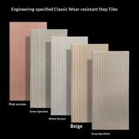 Carreaux de sol en céramique intégrée résistants à l'usure pour escaliers, villas, cours, extérieur, finition mate, antidérapants, motif pierre, modernes