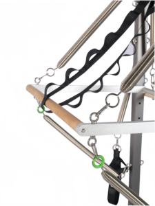 Lit de Pilates en aluminium de qualité stable avec tour de demi-trapèze et rail coulissant complet, reformer avec tour à vendre - Product Image 6