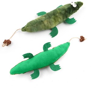 Jouet en peluche pour chat en forme de crocodile avec herbe à chat et noix de galle, anti-ennui pour animaux de compagnie - Product Image 2