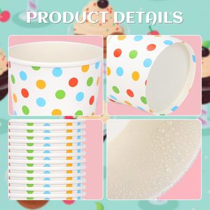 Customizable Biodegradable <b>Disposable</b> Fancy Cartoon Birthday Party Kids Ice Cream Paper <b>Cups</b> Spoon Lids Eco-Friendly Custom - Product Image 2