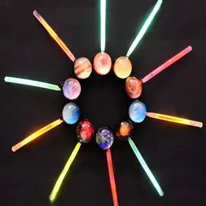 Handmade planet design light up lollipop candy with fluorescent