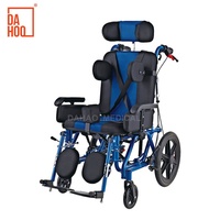 Kursi roda Manual aluminium punggung tinggi berat untuk orang dewasa nyaman anak-anak dengan difabel, Rollator jalan untuk orang tua
