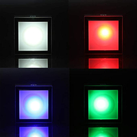 Plaque d'affichage de support carré multicolore de base de lumière LED de vente chaude pour l'art en verre cristal 3D avec l'interrupteur tactile sensible