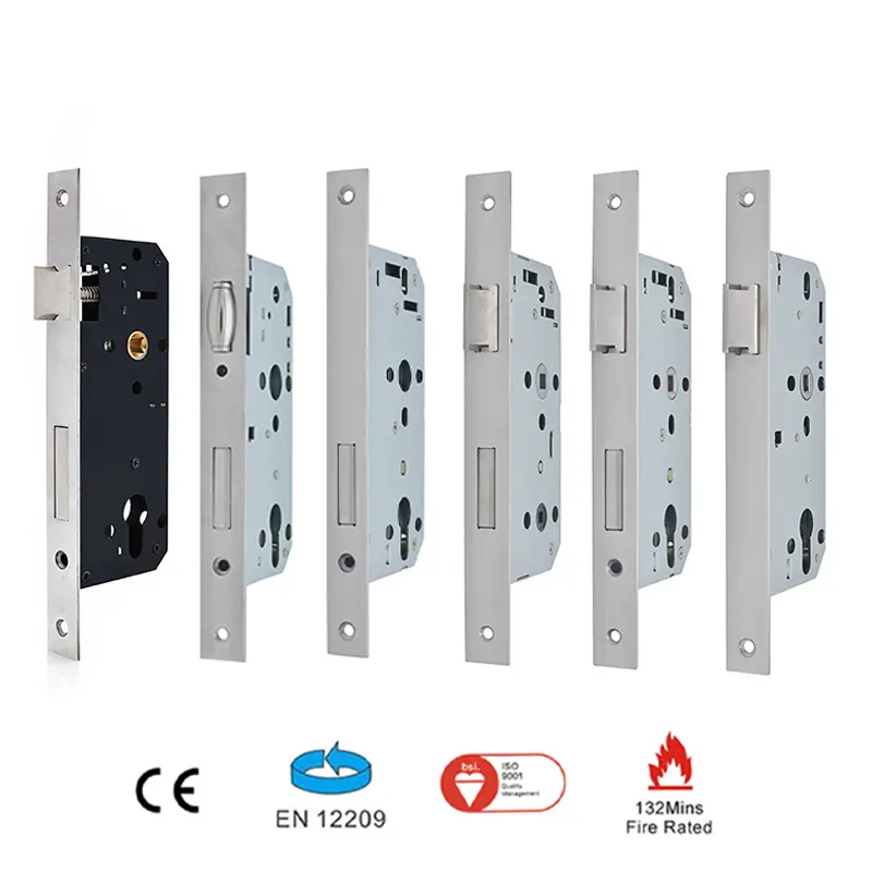 CE Europrofile door handle lock security door locks customized size stainless steel security mortise door locks