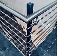 TAKA Garde-corps en acier inoxydable pour escaliers, balustrade en acier inoxydable pour escaliers, main courante en câble/tube, poteau de garde-corps