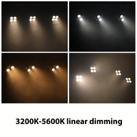 Projecteur de scène ZY LED Slim Par 4*50W CW/WW 200W Blinder COB en alliage d'aluminium avec contrôle DMX512