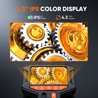 Caméra d'inspection industrielle articulée Z80 6 mm avec éclairage LED, écran IPS 4,3'' 1080P HD, câble flexible bidirectionnel de 5,5 pieds