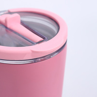 Vaso de acero inoxidable con pajita oculta, vasos de acero inoxidable sin BPA, vaso de acero inoxidable con doble pared aislante.