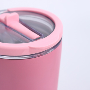 แก้วสแตนเลสพร้อมหลอดดูดแบบซ่อน ปราศจากสาร BPA แก้วสแตนเลสเก็บความร้อนสองชั้น - Product Image 5